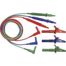 Cliff CIH29917 Safety test lead et [4 mm plug Test probe] 1.50 m Blue, Green, Red 1 pcs